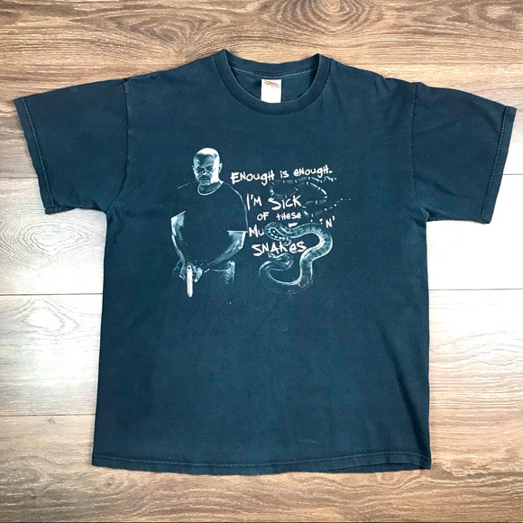 Snakes In A Plane Samuel L Jackson Movie Tee Size Large - Picture 1 of 6